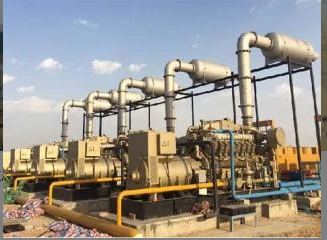 الهند 5 × 1000kW مولدات الغاز الطبيعي و 4 مجموعات من مجموعات الضواغط التي يقودها مهندس الغاز